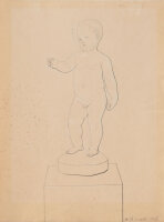 Künstler des 18./19. Jhd. | Skulpturenstudien | Bleistift bzw. Kohlestift, weiß gehöht | 1835/1844