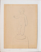 Künstler des 18./19. Jhd. | Skulpturenstudien | Bleistift bzw. Kohlestift, weiß gehöht | 1835/1844