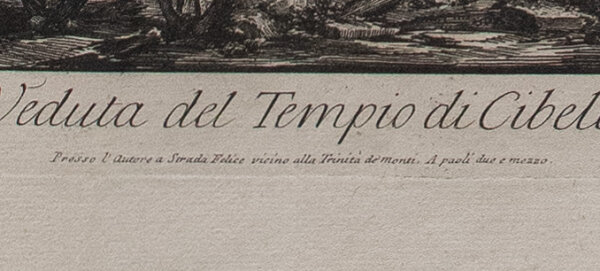 Giovanni Battista Piranesi | Veduta del Tempio di Cibele | Radierung | Ca. 1758