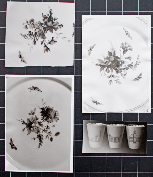 Luise Charlotte Koch | Entwürfe für KPM | Bleistift, Feder, Kugelschreiber, Fotografie, Typoskript, Kupferdruck, Holzschnitt | 1940er bis 1990er Jahre