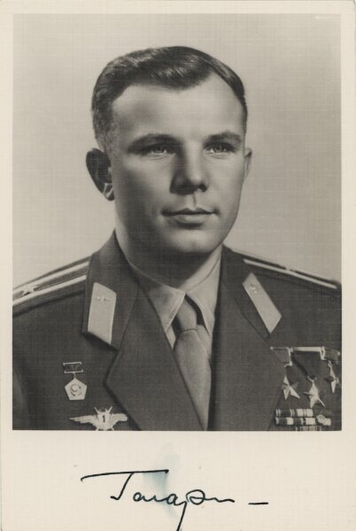 Juri Gagarin | Autograph/Autogramm | Fotodruck | 1965