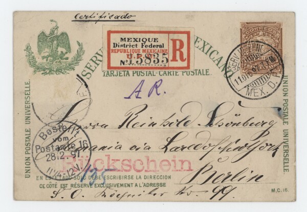 August Lohr | Blick auf den Iztaccíhuatl, Mexiko | Aquarell | um 1897