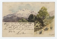 August Lohr | Blick auf den Iztaccíhuatl, Mexiko | Aquarell | um 1897