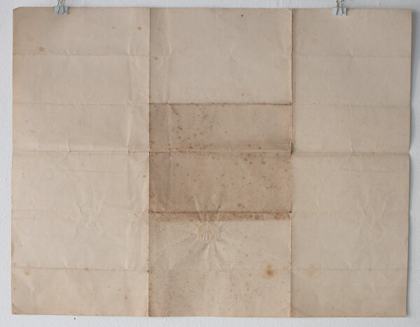 Loge Minerva zu den drei Palmen (Leipzig)  | Aufnahmeurkunde | Urkunde | 1860