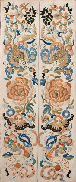 Chinesisch | Gewandärmelpaneele | Embroidery | 19 Jhd.