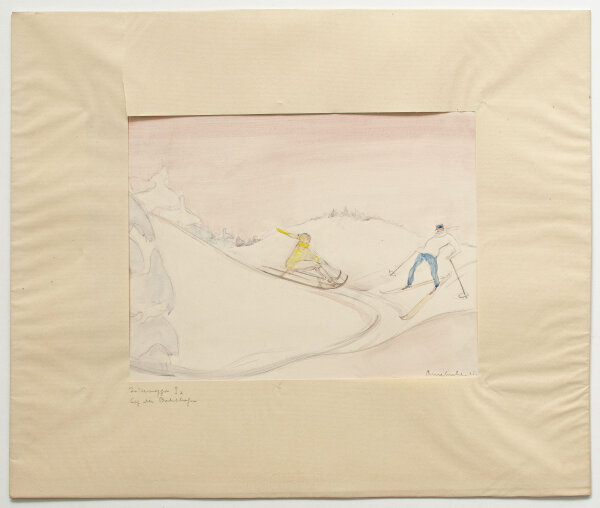 Adolf Mahnke | Bühnenbildentwürfe zur Uraufführung von Richards Strauss Intermeezzo 1924 in Dresden | Aquarell, Gouache und Kohlestift über Bleistift | 1924