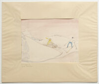 Adolf Mahnke | Bühnenbildentwürfe zur Uraufführung von Richards Strauss Intermeezzo 1924 in Dresden | Aquarell, Gouache und Kohlestift über Bleistift | 1924